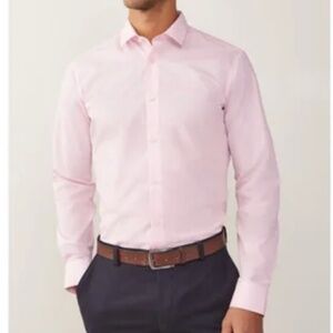 NWT Men’s Button down shirt Formal 100% cotton Pastel Pink Size 16